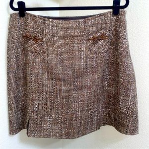 Stunning Elisa Blue Brown Tweed Mini Skirt 46 (14)